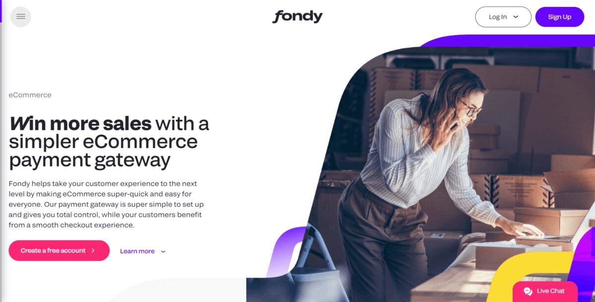 fondy.io gb ecommerce Screenshot