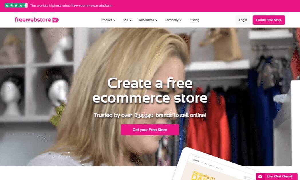 freewebstore.com Screenshot