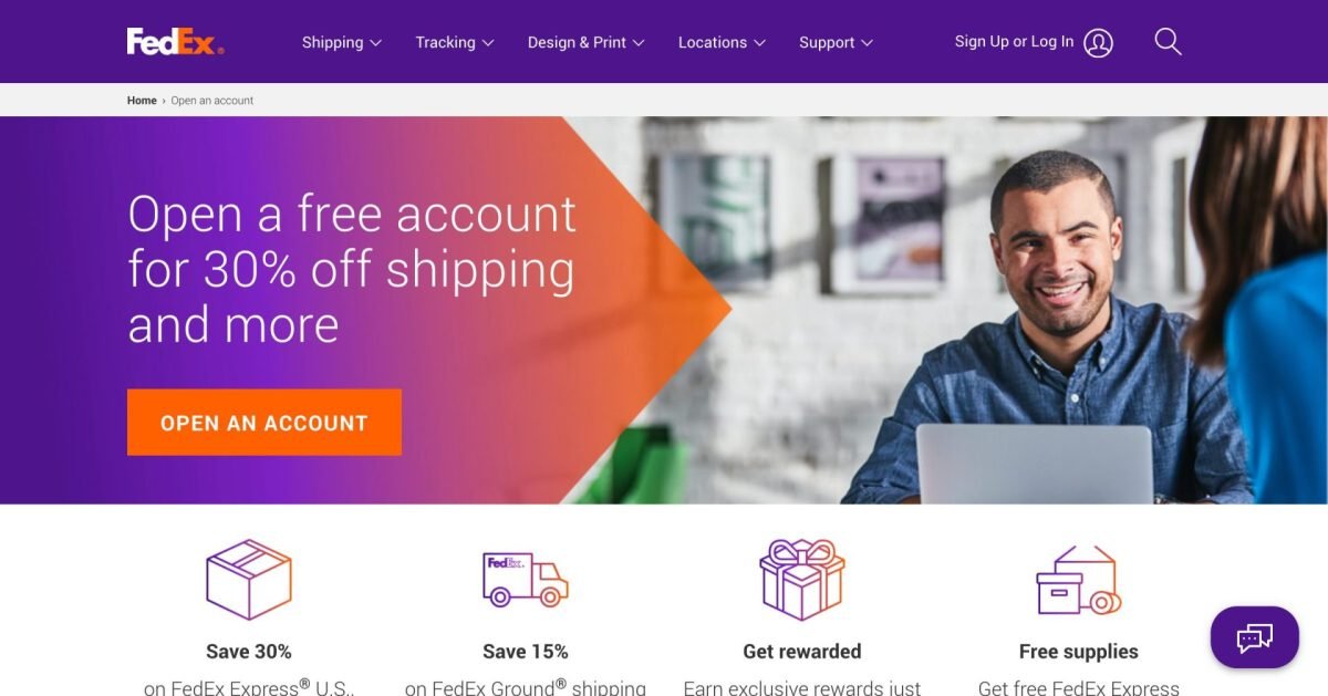 Abrir una cuenta FedEx