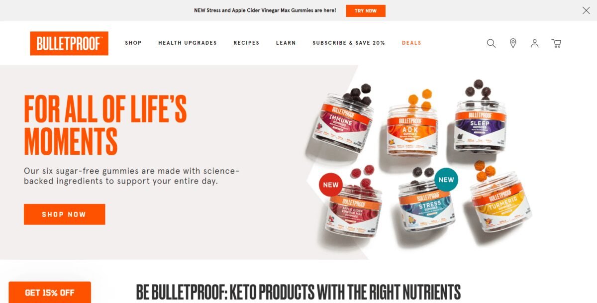 Bulletproof Coffee Homepage