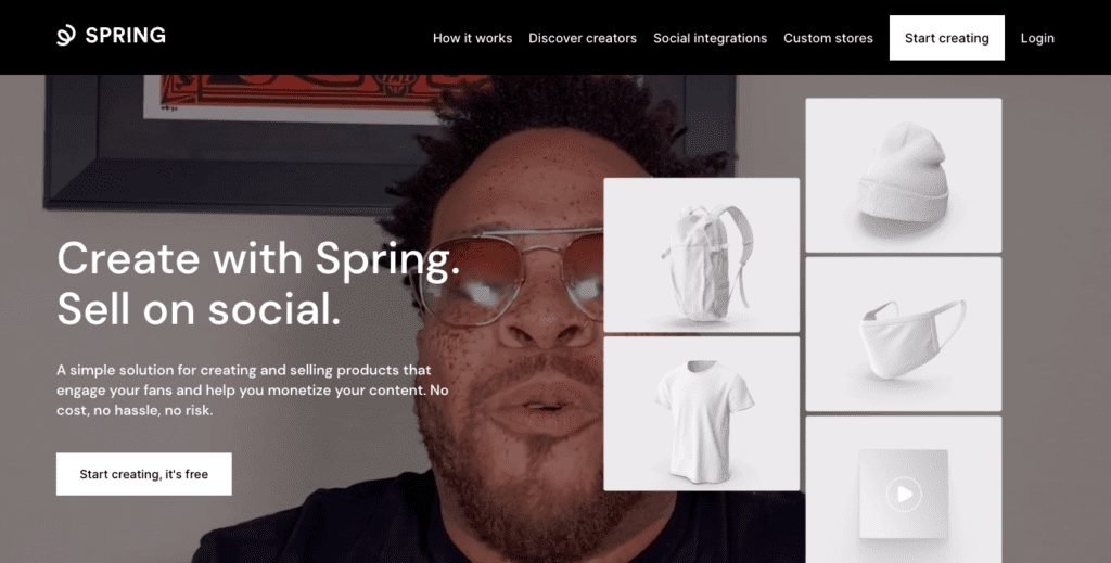 Teespring Review: Spri.ng Homepage