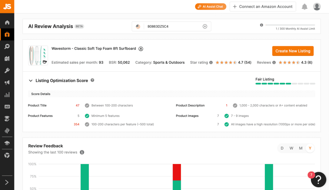 Jungle Scout AI Review Analysis