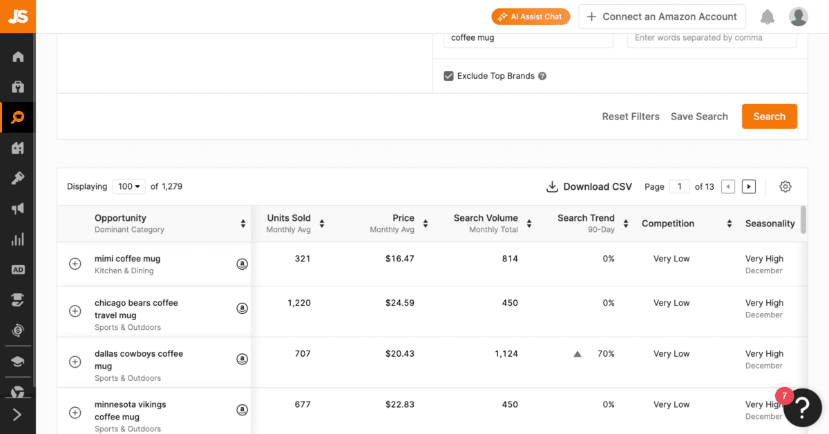 Jungle Scout Metrics