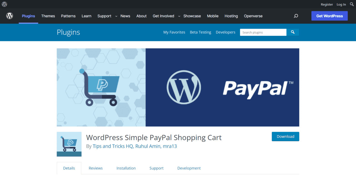 Panier PayPal simple